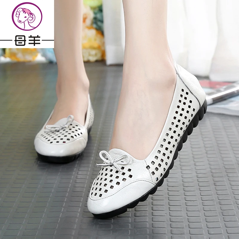 Для женщин сандалии женская обувь Обувь из натуральной кожи на плоской подошве