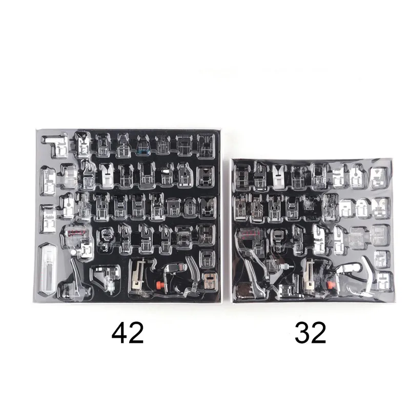 

32Pcs/42Pcs Multifunctional Stitch Darning Sewing Machine Parts Domestic Sewing Machine Presser Foot Feet Kit Set With Box