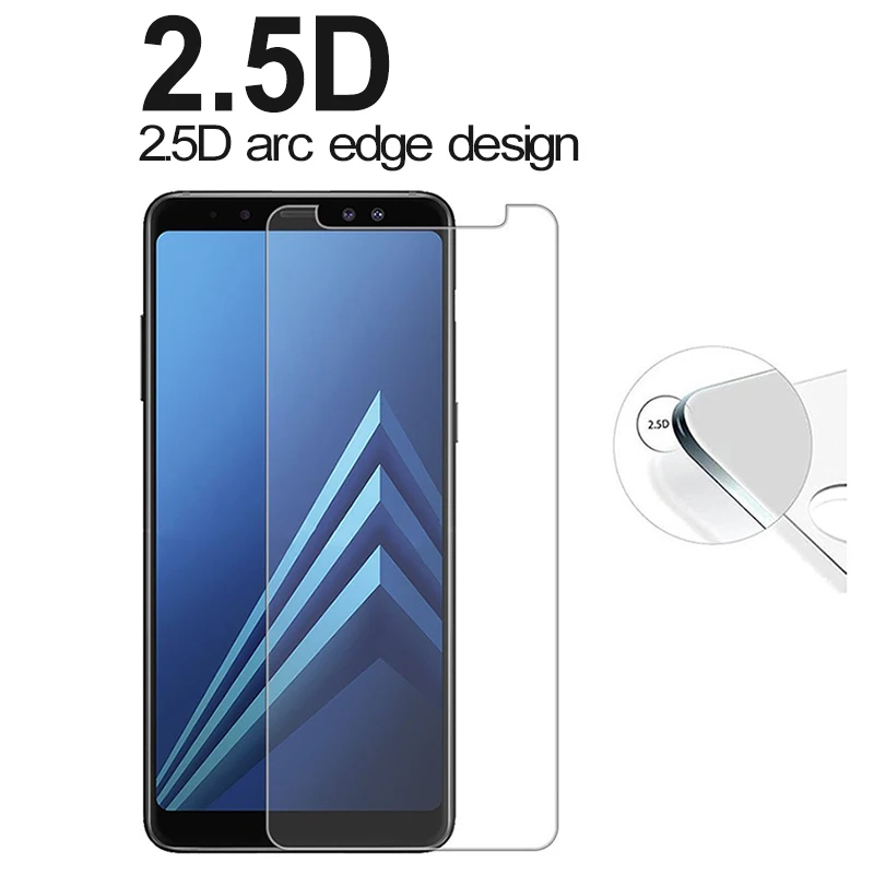 Закаленное стекло для сотового телефона Samsung Galaxy A8 2018 9H 2.5D защитная пленка экрана