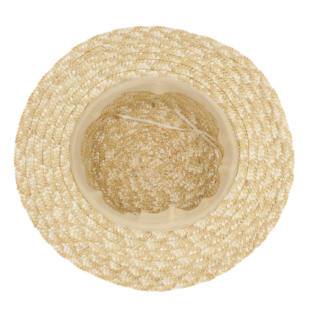 Mistdawn 100% Соломенная женская шляпа для женщин моряка скиммер Пляжная летняя