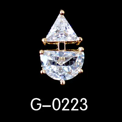 GS0223 5 шт циркониевые драгоценные камни для дизайна ногтей ювелирные изделия из сплава украшения для ногтей блестящие циркониевые Стразы для маникюра циркониевые алмазные подвески для ногтей - Цвет: GS0223