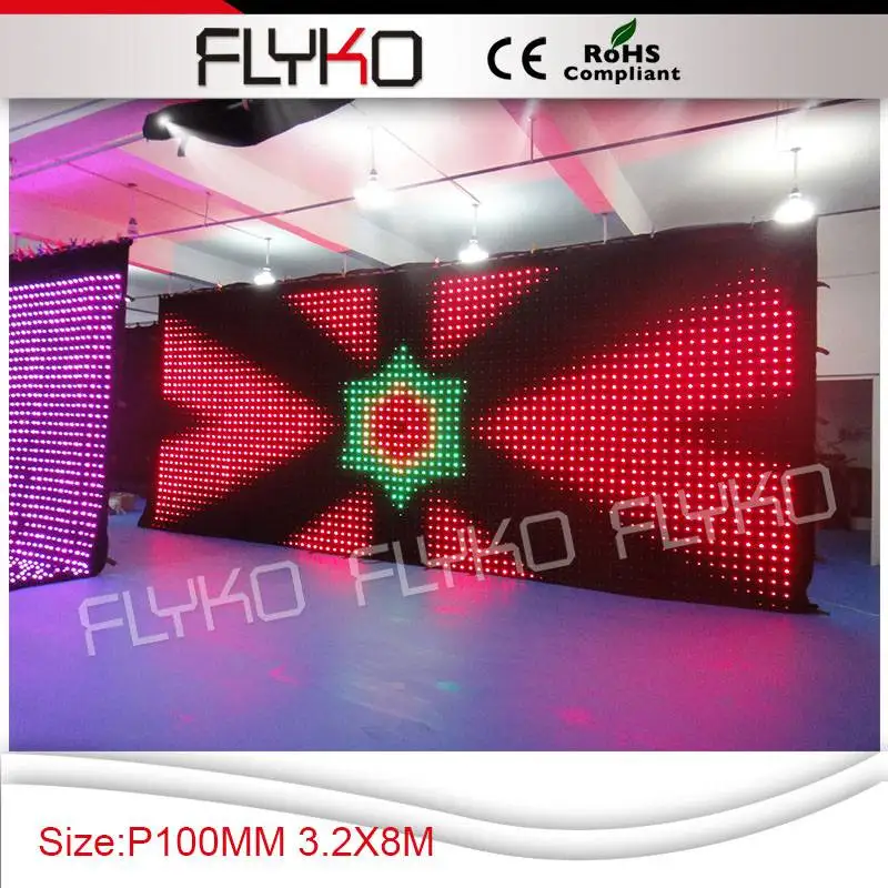 Flyko сцена Индивидуальный размер led P100MM dJ сценический стенд шоу светодиодный