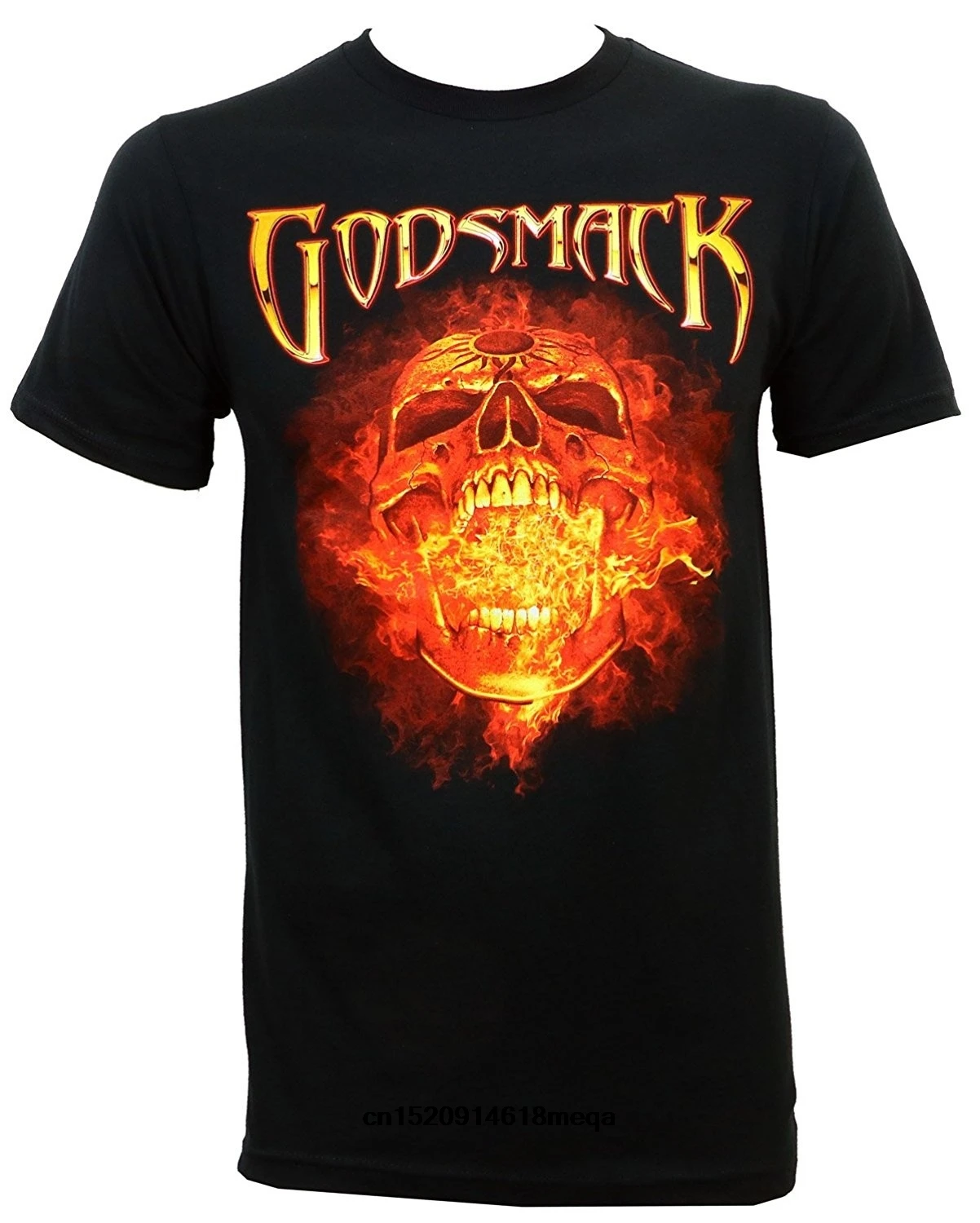 Футболка Godsmack Для Мужчин's пламенный облегающая футболка черные повседневные