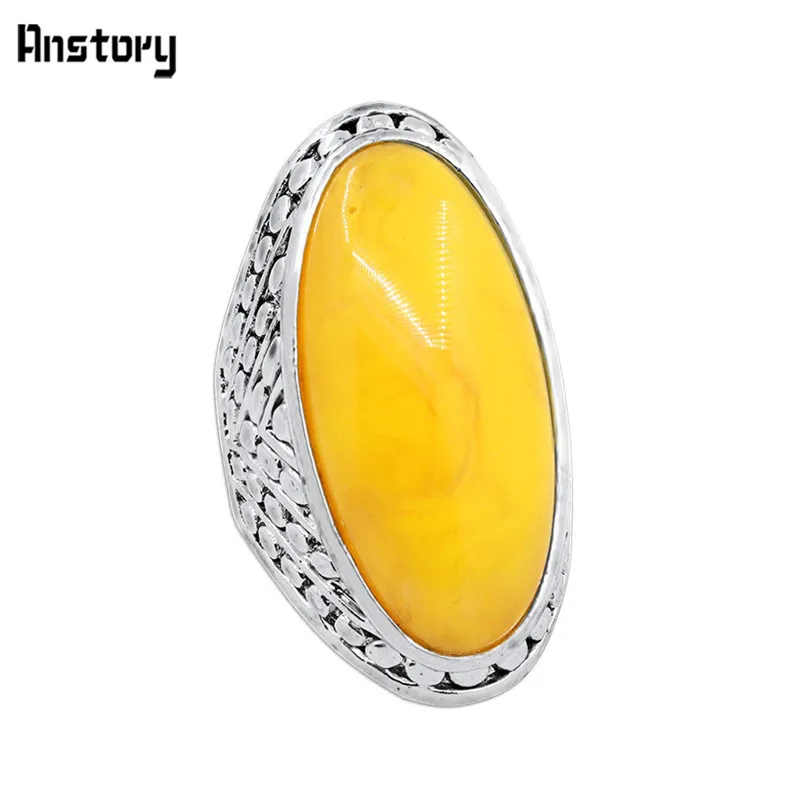 Большой овальный Shell бисера кольца для Для женщин Винтаж Античная Посеребренная