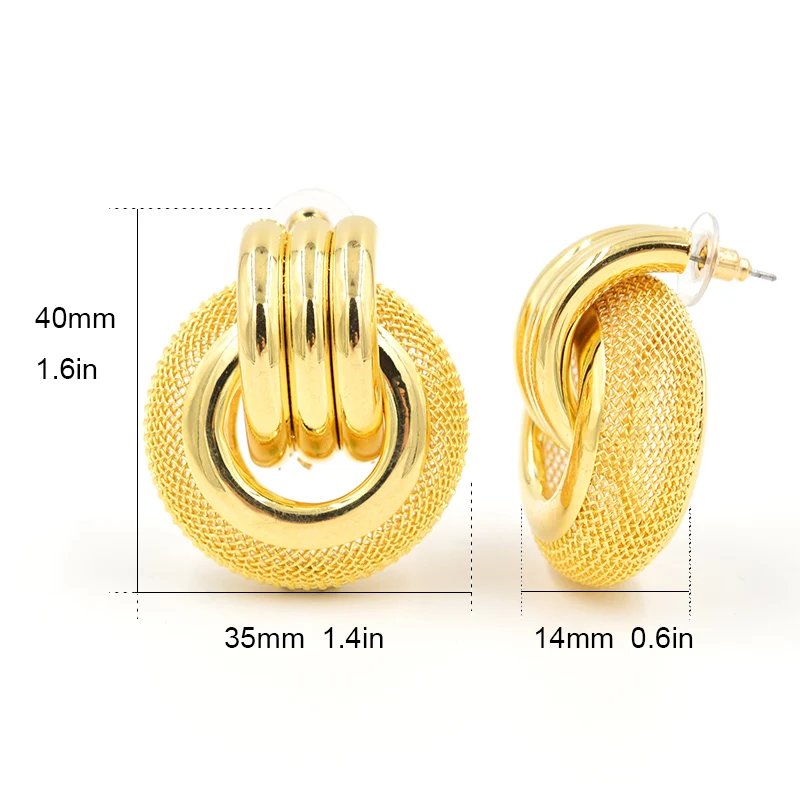 Sunny Jewelry классические большие круглые серьги для женщин модные гвоздики