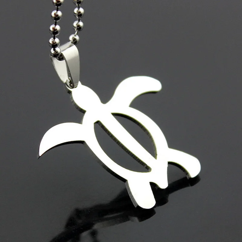 Ожерелья с подвесками в виде черепашек для мужчин и женщин цепь из нержавеющей