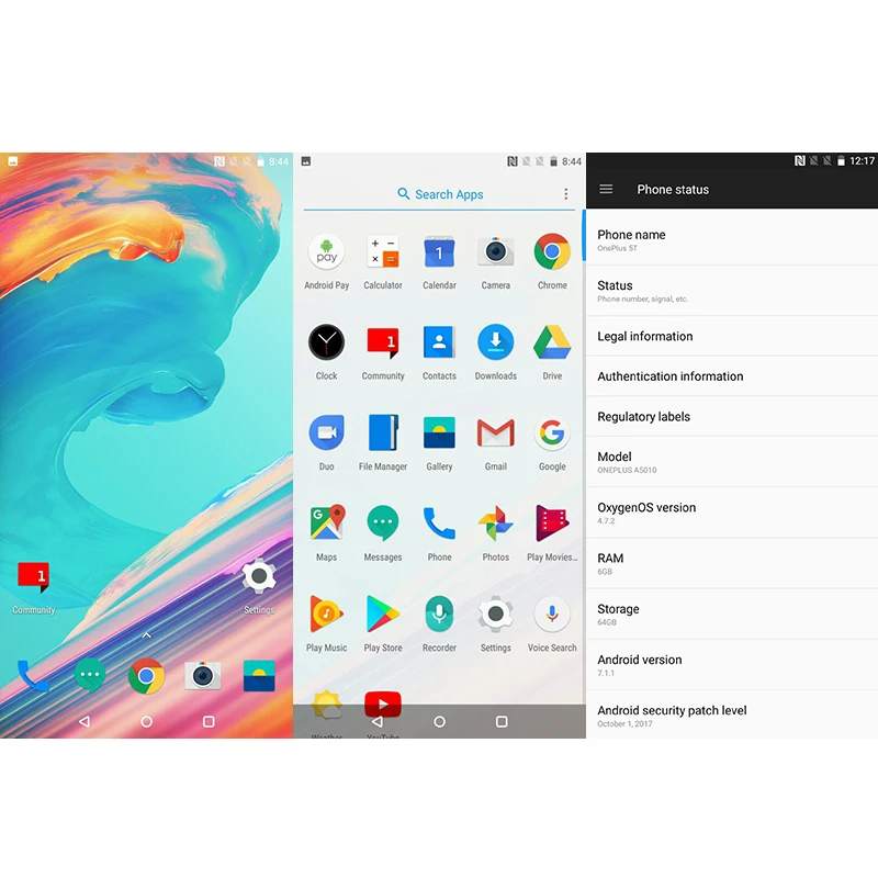 Смартфон OnePlus 5 T 8 Гб 128 ПЗУ полный экран 18:9 Snapdragon 835 AMOLED 6 01 дюйма 4G LTE 20 МП IMX398 NFC