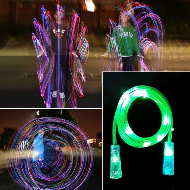 2.3m New Children Adult Fitness Skipping Sport LED Flashing Light Jump Rope Promotional Gifts Sports | Дом и сад