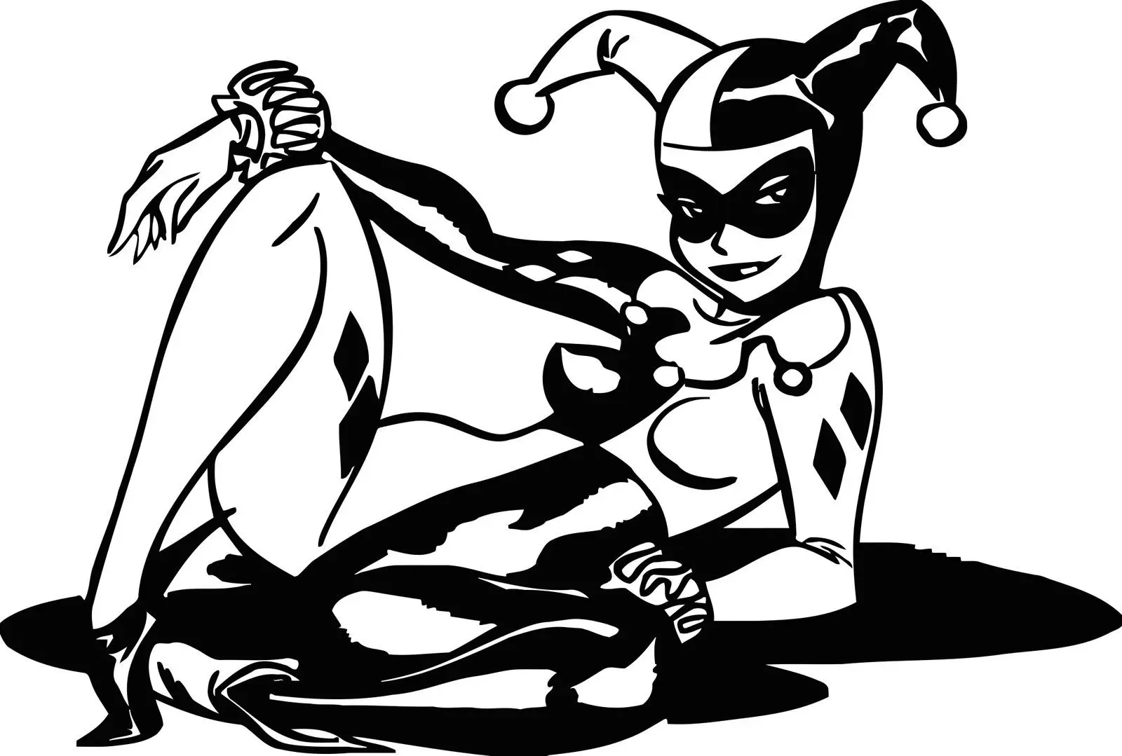 Harley Quinn Бэтмен злодей Джокер Готэм наклейка на стену украшение для картины