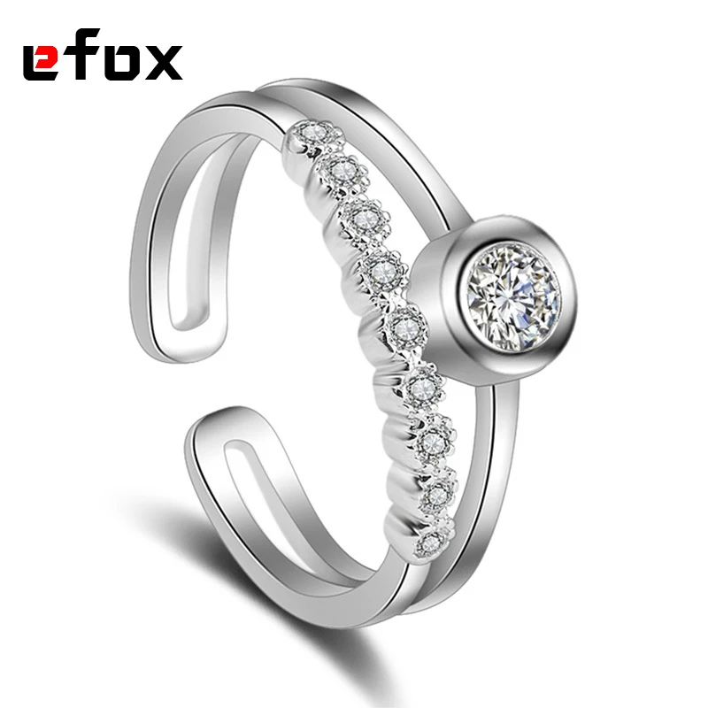 Женское модное кольцо с цирконием и кристаллами украшение из стерлингового