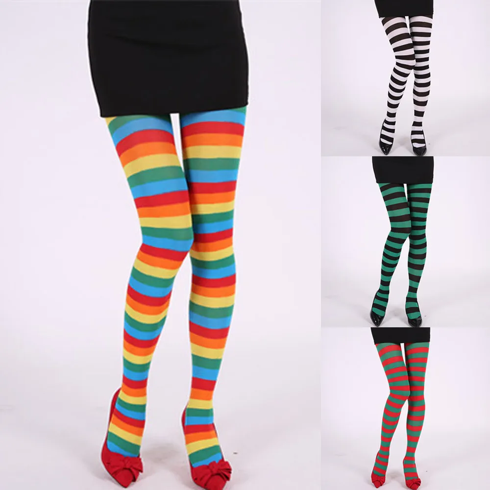 Длинные носки сексуальные высококачественные женские длинные полосатые до