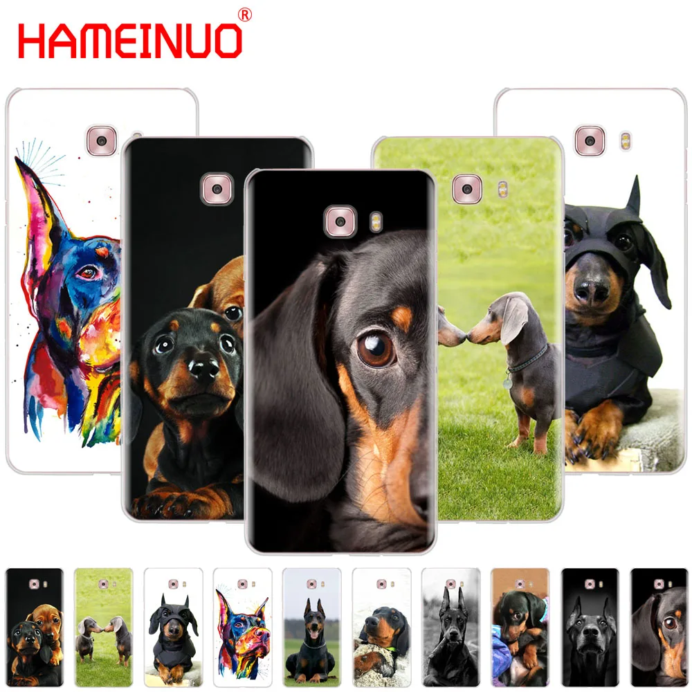 HAMEINUO милый такса собака добермана чехол для телефона Samsung Galaxy C5 C7 C8 C9 C10 J2 PRO
