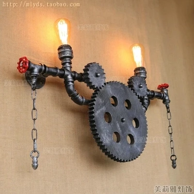 Железная водопроводная лампа в стиле лофт настенное бра Эдисона ретро