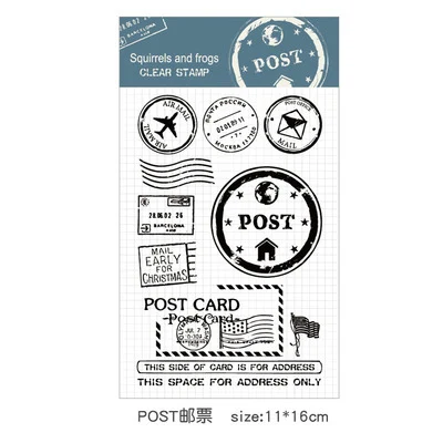 04 vintage postmark Винтажный маркер, прозрачный силиконовый штамп для скрапбукинга, альбом, сделай сам, украшение, резиновый штамп, Детские канцелярские принадлежности - Цвет: 04 vintage postmark