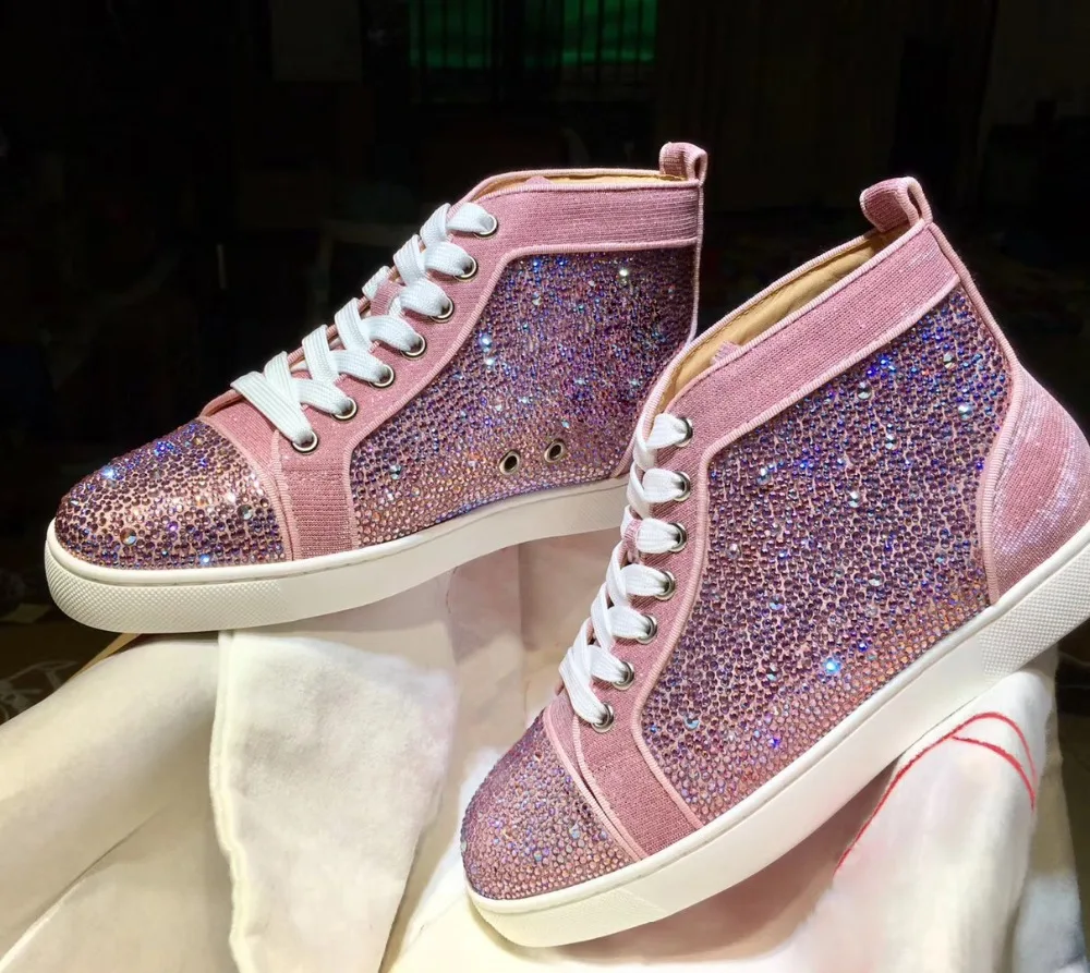 Роскошная дизайнерская женская обувь на платформе со стразами женские кроссовки