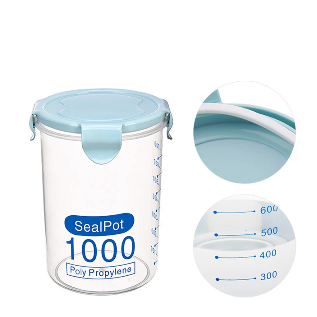 Прозрачные Герметичные банки с пряжкой контейнеры для хранения пищевых