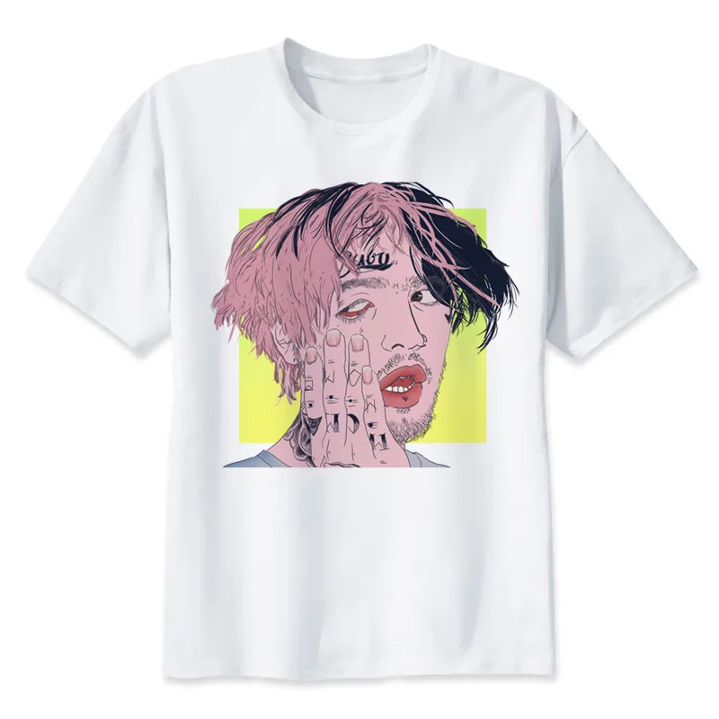 Футболка lil peep мужская оверсайз музыкальный рисунок удобная рубашка летний топ|t