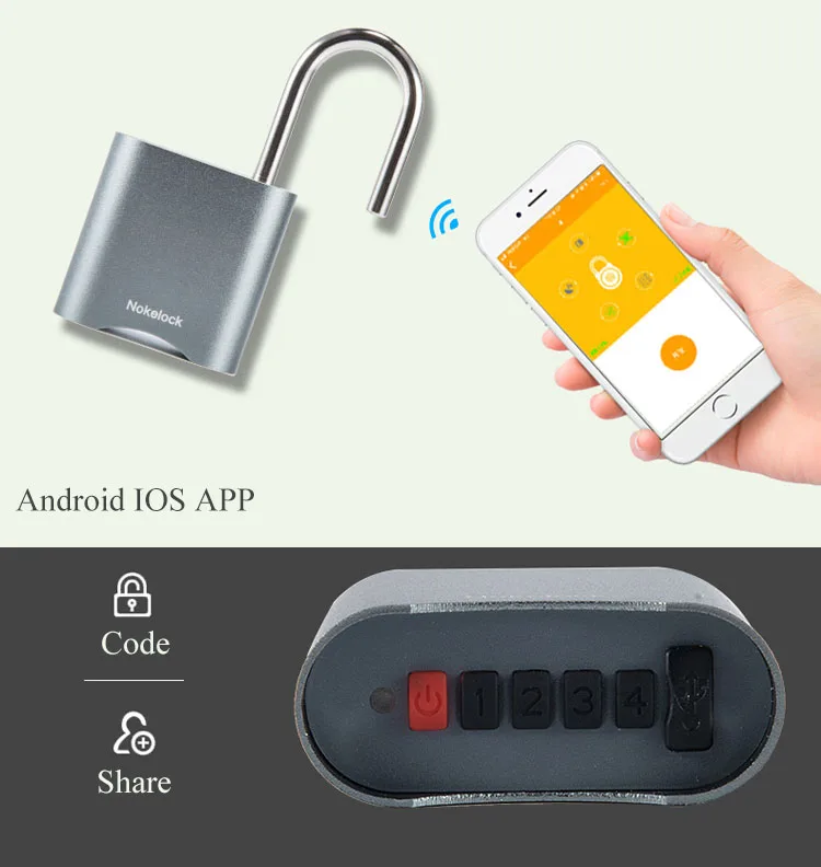 Bluetooth с замком на открытом воздухе товара замок сумка багажная Портфели Анти-кражи безопасность замки приложение цифровой Смарт ключа RFID замок с Bluetooth управлением