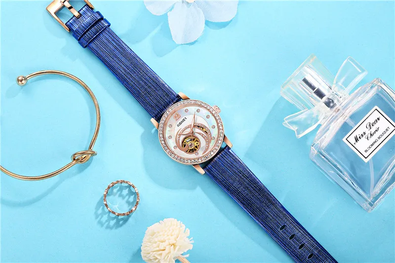 Женские часы автоматические механические часы женские Tourbillon часы Reloj Mujer Скелет час Топ бренд наручные часы Relogio Feminino