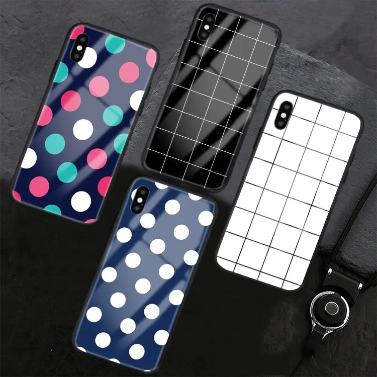 Простые Модные черные белые чехлы для телефонов с сеткой iPhone 7 8 6 6s plus X XR XS Max Samsung s8