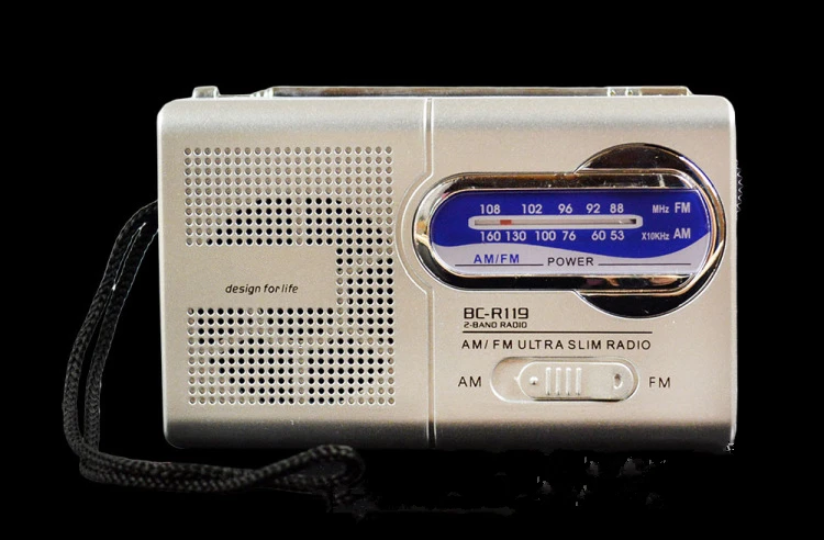 Совершенно новый портативный мини радиоприемник R119 с двухдиапазонным FM/AM