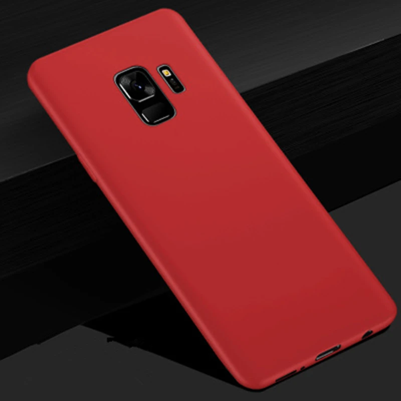 Мягкий силиконовый защитный чехол для samsung S10 Lite S9 S8 S7 Edge S6 S9 Plus тонкий ТПУ чехол для samsung A10 A20 A30 M40-70 чехол - Цвет: Red