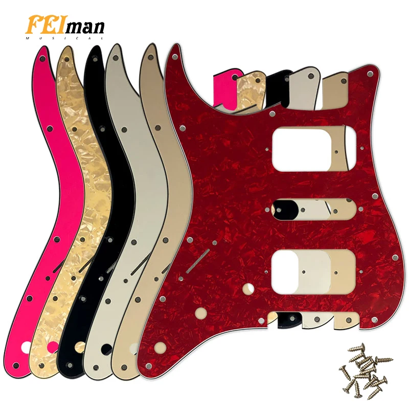 

Pleroo Guitar Accessories Left Handed Pickguard For Fender Strat HSH ST Guitar 11 Screw Hole Guitarra Scratch Plate
