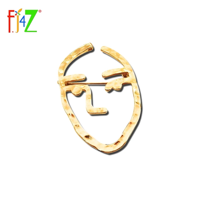 F.J4Z Новые популярные модные необычные броши для костюма лица заколки украшения