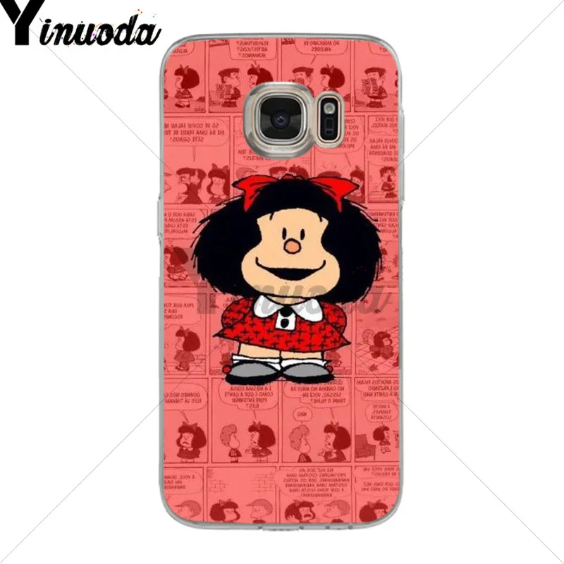 Чехол Yinuoda Mafalda для samsung galaxy s9 plus s7 edge s6 s5 s8 | Мобильные телефоны и аксессуары