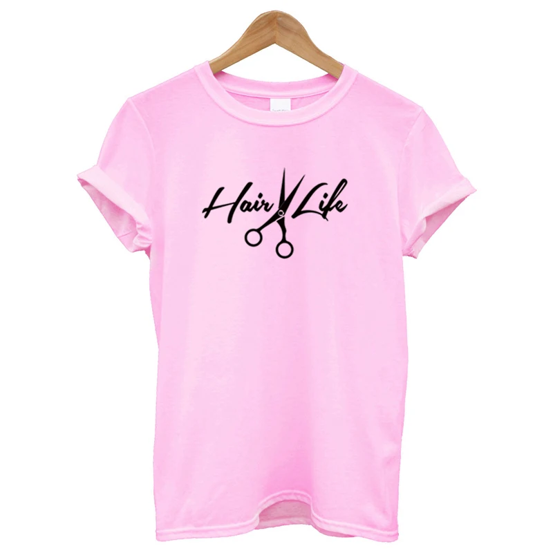 Женские футболки с логотипом Hair Life женские ножницы женская одежда Harajuku подарки