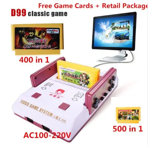 2019New Subor D99 Классическая игровая консоль семейные ТВ видеоигры с 400 в 1 + 500 игровые