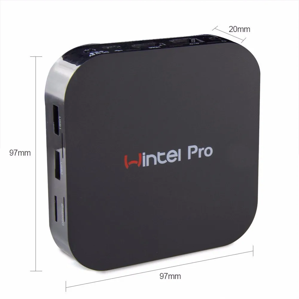 Wintel Pro W8 TV Box Win10 Mini PC Z8300 4 ядра 2 ГБ/32 Гб Bluetooth 4K * 2K HDTV Smart STB мультимедийный плеер|player