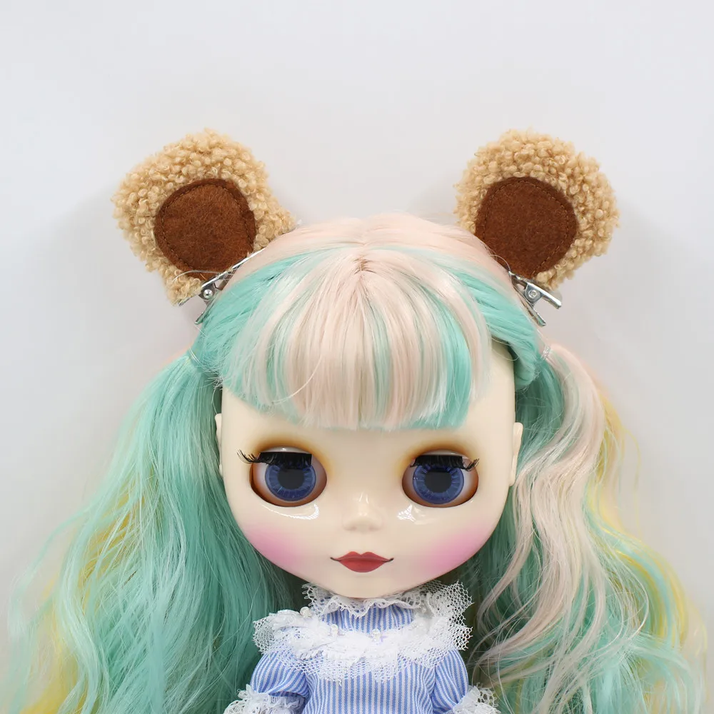 DBS 1/6 bjd blyth кукла головной убор Бобби булавка кроличьи Медведь Уши медведя для