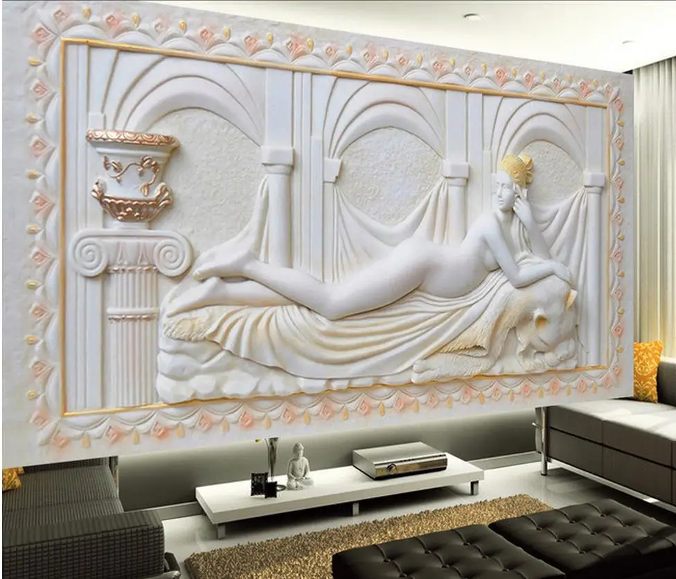 Обои 3d стереоскопические для гостиной рельефные дизайнерские обои стен в