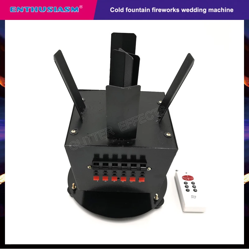 ELT06RY wireless remote control 6 channel rotating birthday cold pyro wedding machine