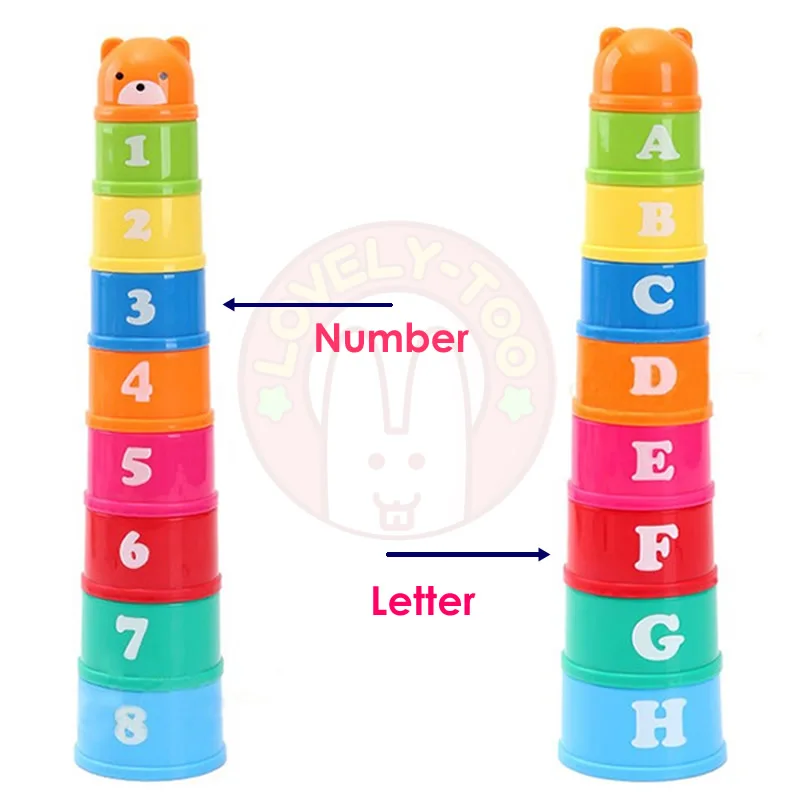 9 шт. детский игрушечный стакан в виде пирамиды|baby toys|educational baby toyseducation |
