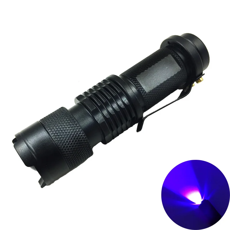 3 режима CREE LED УФ фонарик светильник 395nm ультрафиолетовый свет факел лампы