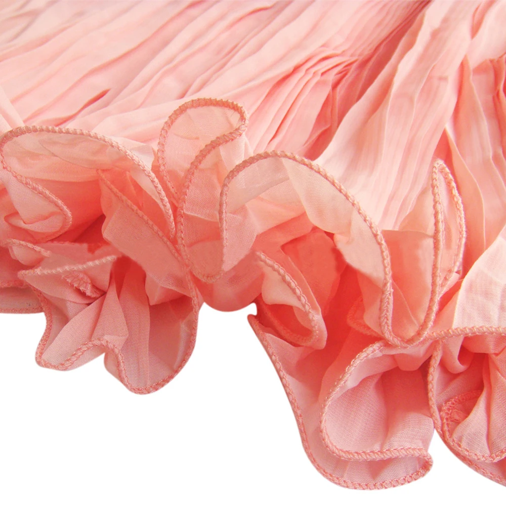 2019 Summer Girl Dress Pleated Chiffon One-Piece With Paillette Lace Collar Children Colthes For Kids Baby Pink/Green | Детская одежда
