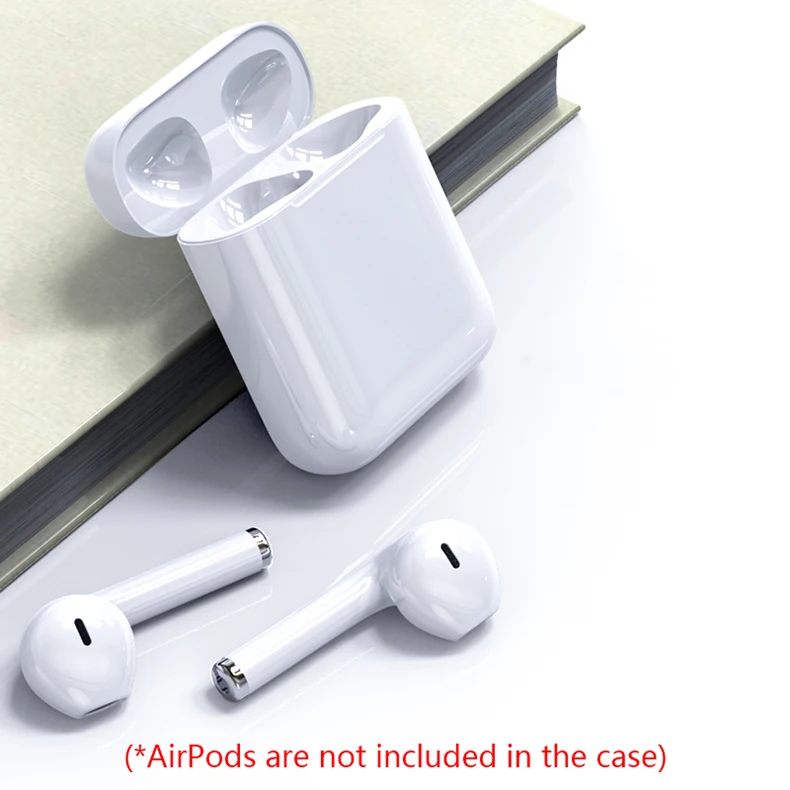 Беспроводной зарядный чехол для AirPods 450 мАч Qi беспроводной зарядный чехол приемник для Apple гарнитура для AirPods беспроводной чехол