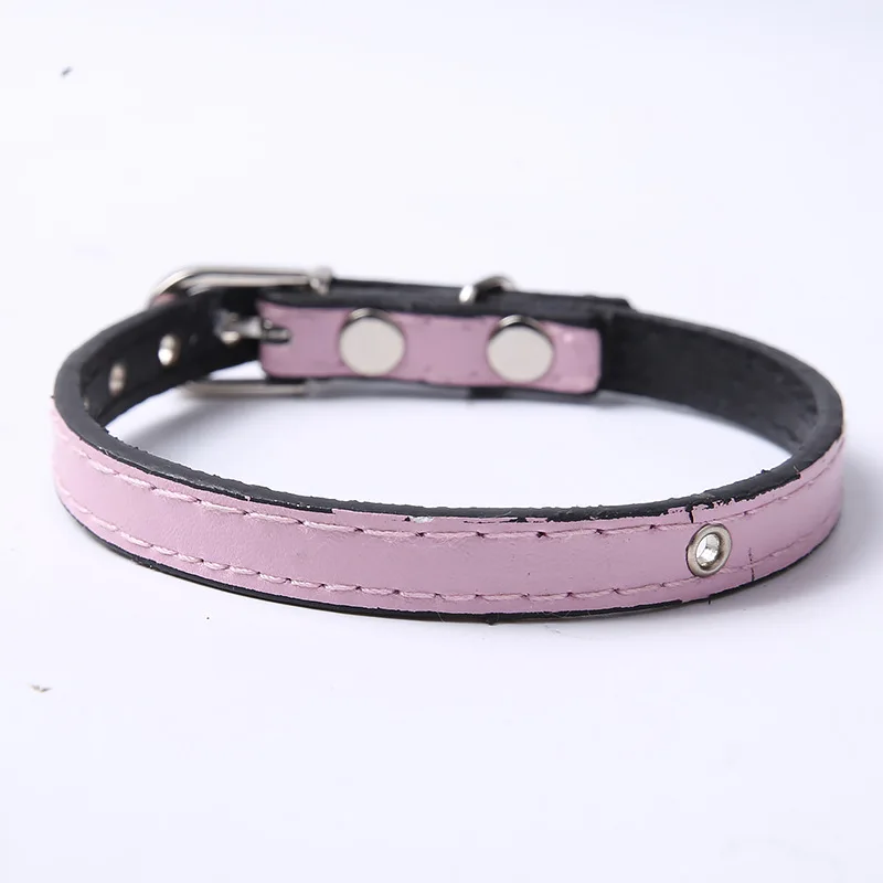 Ошейник из мягкой кожи для питомцев кошек маленьких животных Ошейники Для