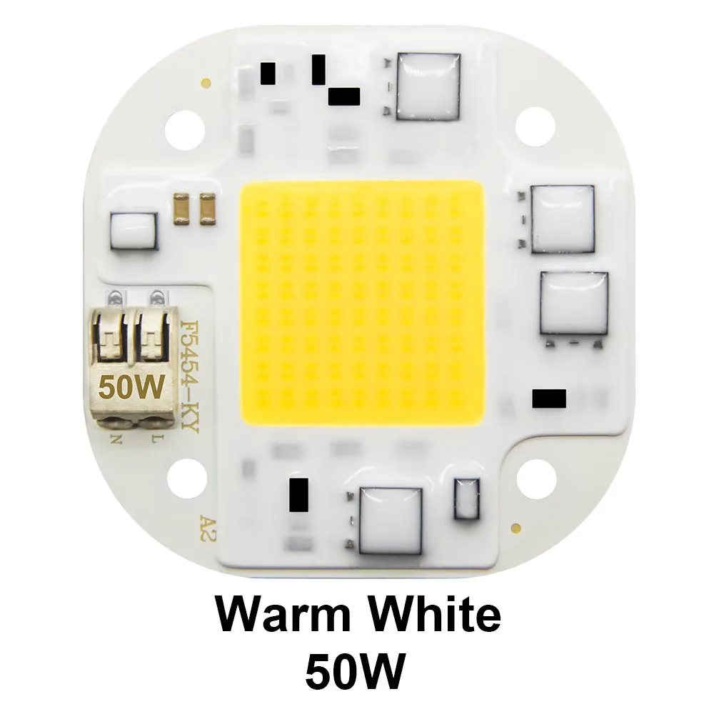 50W Warm White Hontiey светодиодный COB Чип 220 В 110 В Смарт IC нет необходимости драйвер лампы прожектор светильник 20 Вт 30 Вт 50 Вт теплый белый рост растений Точечный светильник ing - Испускаемый цвет: 50W Warm White