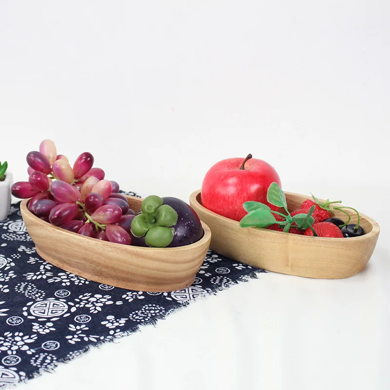 Ship Shape Wooden Bowl Japan Style Dessert/Salad Bowls Cake/Fruits Trays Eco Natural Wood Hotel/Home Use Creative Tableware | Дом и сад