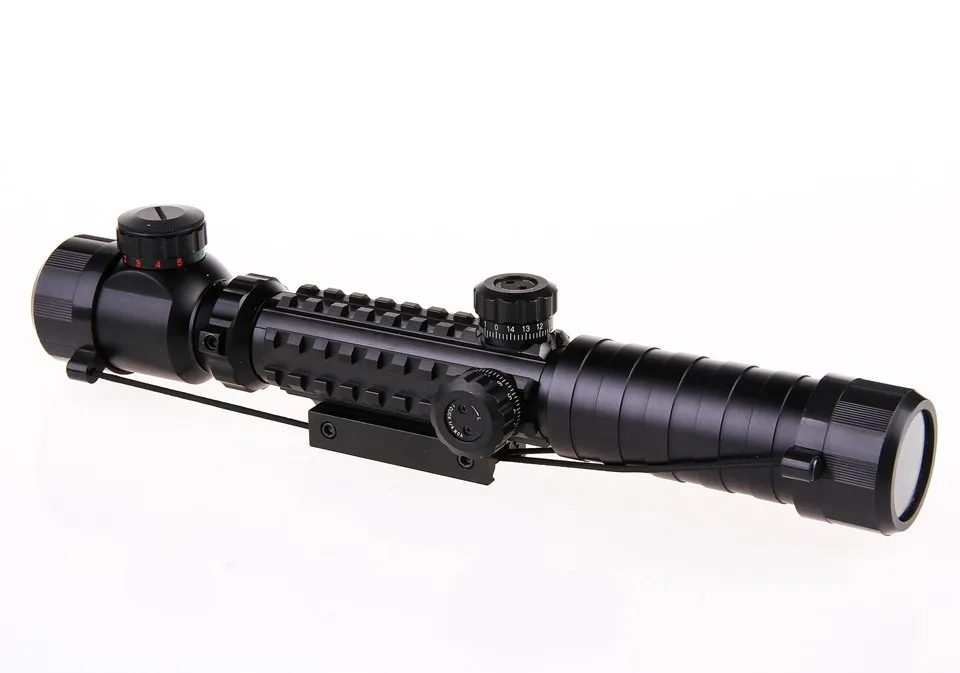 Fishbone Тип riflescope 3-9x32E подходит для всех пистолетов крепление для оптики Тактический телескопический прицел для охоты 20 мм рельс Mo