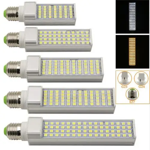 G23 E27 g24 AC85-265V led pl лампа реальная мощность 5 Вт 7 9 11 13 15 SMD5050 | Лампы и освещение