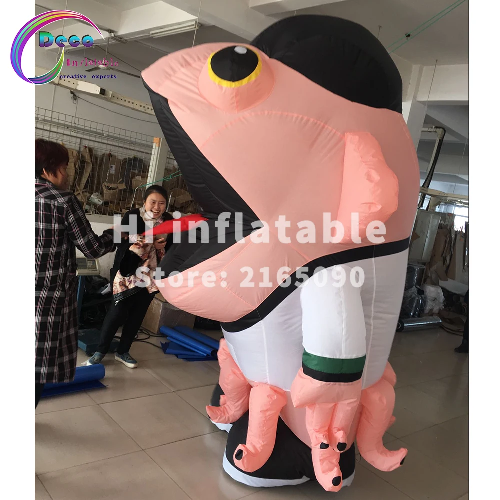 2 м надувной костюм талисман который съедает людей для футбольных и