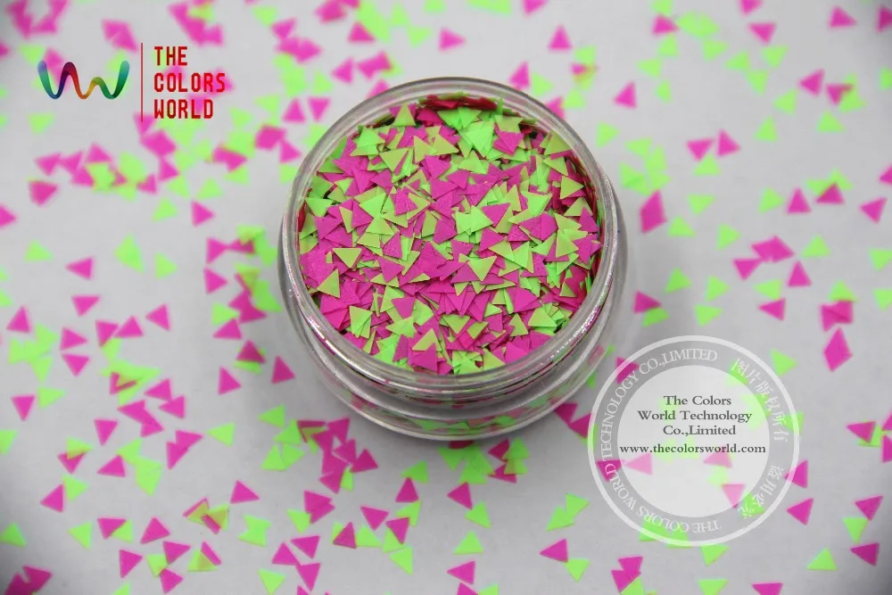 TF3-368 смешанные цвета и треугольные формы блеск для дизайна ногтей гель лак клей