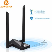 Zoweetek Wireless Wifi Adapter USB 3.0 Wi fi Lan Receiver Dual Band Antenna 1200Mbps 802.11ac Repeater Network Card For PC Phone