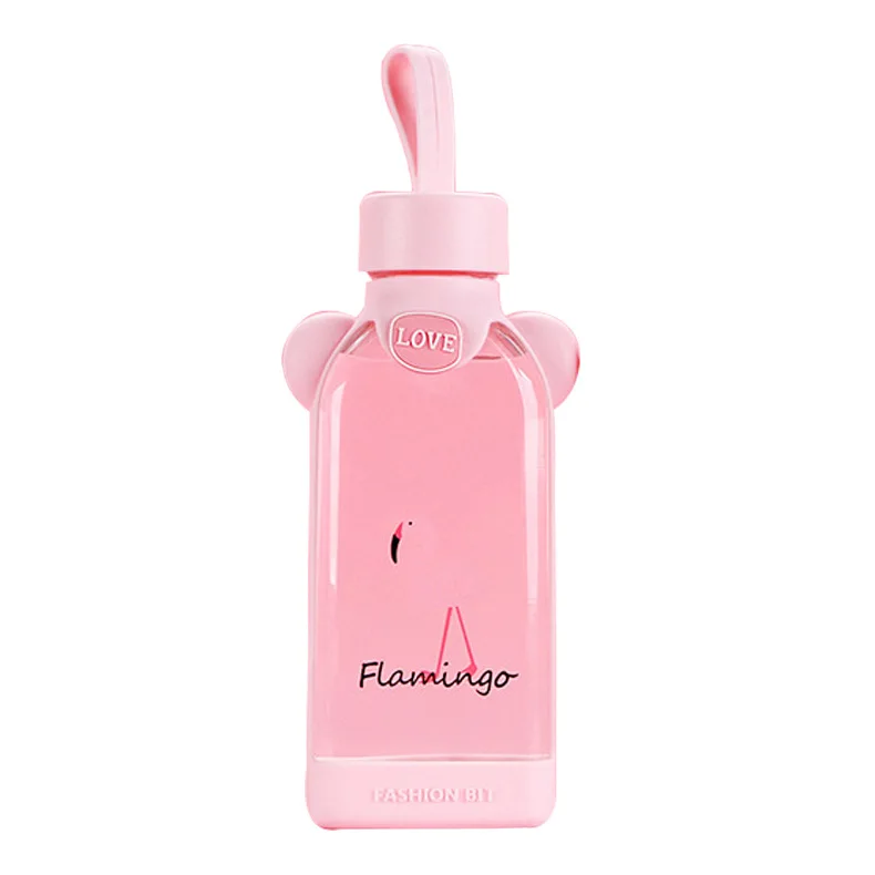 flamingo 1 Шикарный барокко стакан с Фламинго бутылка для воды креативный кактус чашка для воды плоская фляга для воды квадратная кружка для молока портативная кофейная бутылка - Цвет: flamingo 1