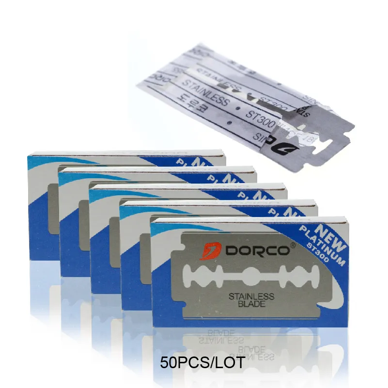 Новые 50 шт. бритвенные лезвия марки из нержавеющей стали Безопасные для бритв