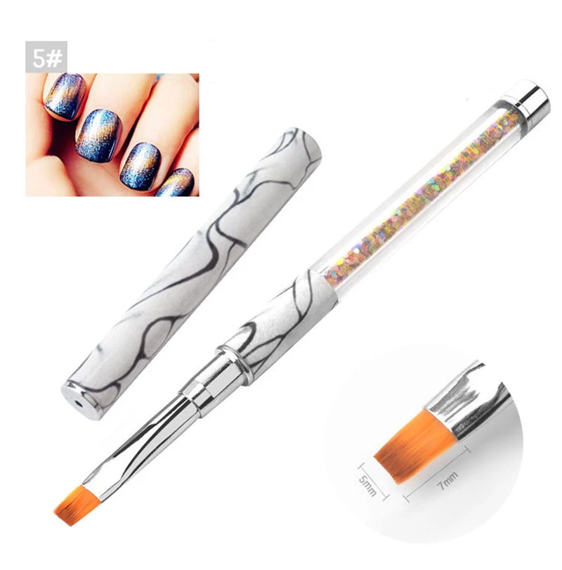 Новые поступления 5 цветов ногтей Acylic Кисть Nail Art pen Картина французской светотерапии ручка - Цвет: 05